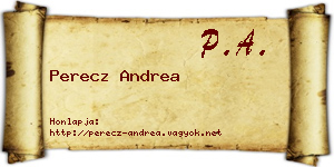 Perecz Andrea névjegykártya