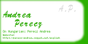 andrea perecz business card